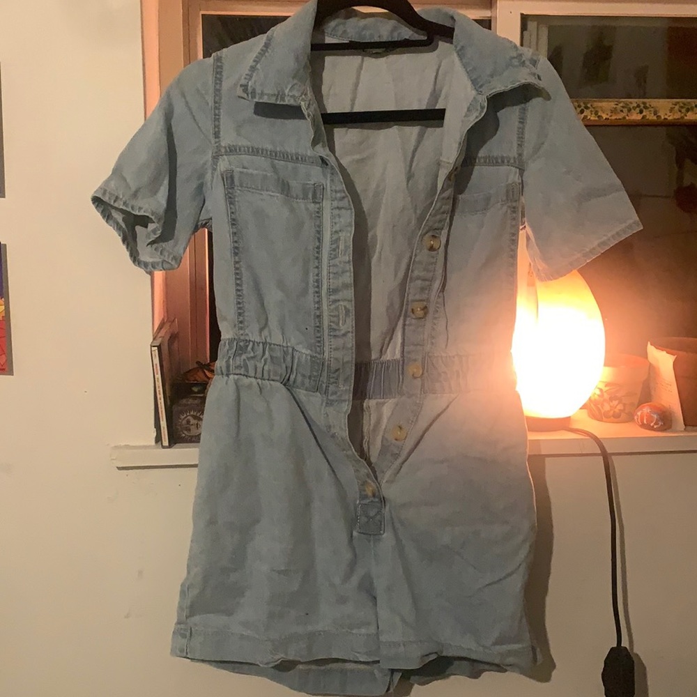 Zara Denim Romper